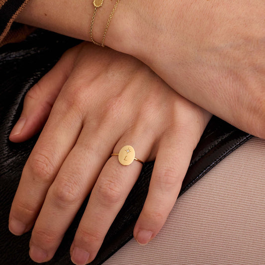 Bague Forget me not - Or 18 carats et diamant