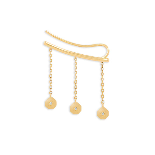 Boucle d'oreille Éternité Valse - Or 18 carats