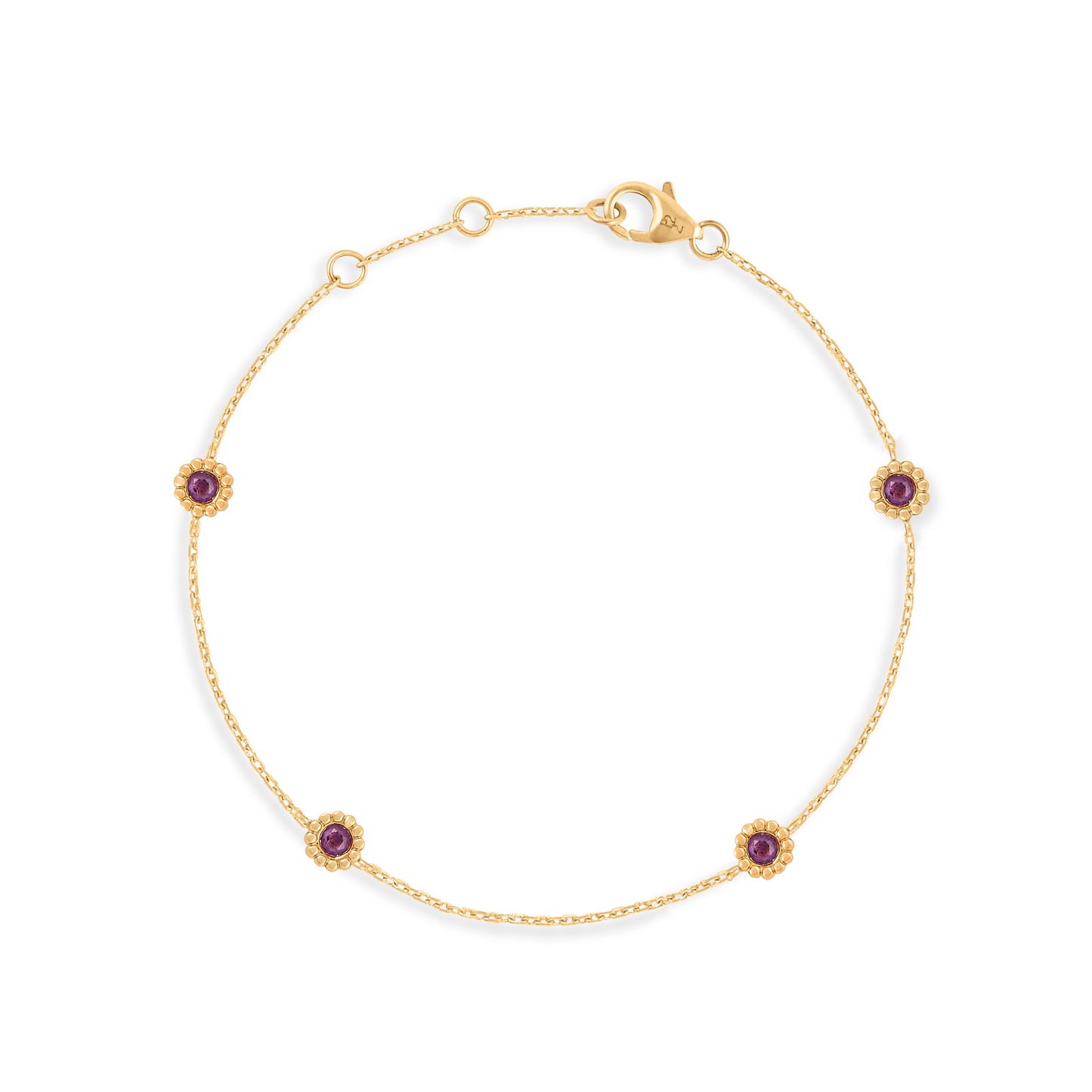Bracelet Marguerite améthyste