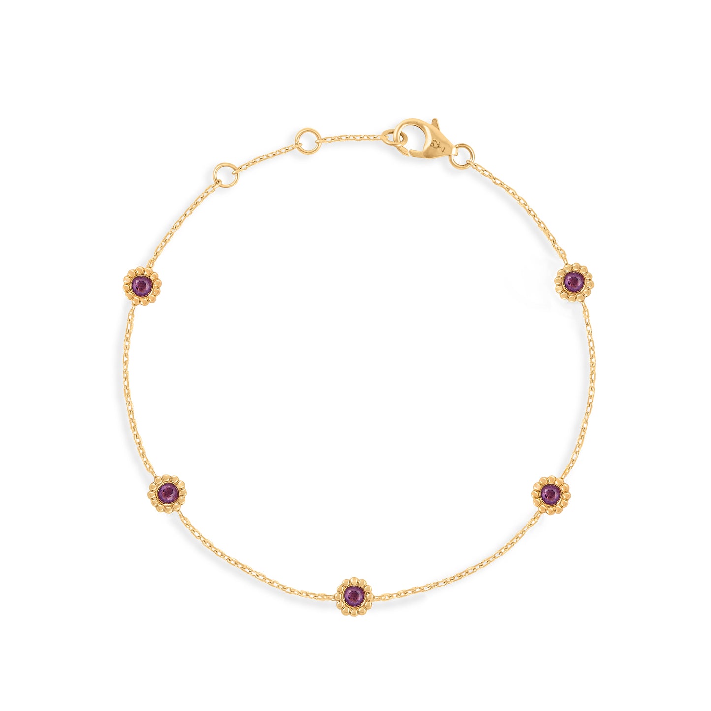 Bracelet Marguerite améthyste