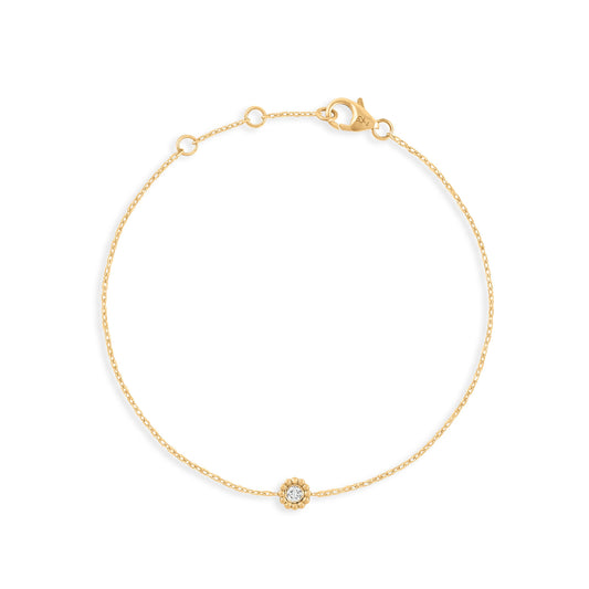 Bracelet Marguerite diamant - Or 18 carats