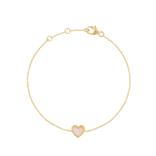 Bracelet Nuances Coeur nacre - Or jaune 18 carats
