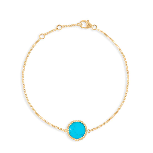 Bracelet Nuances Turquoise - Or jaune 18 carats