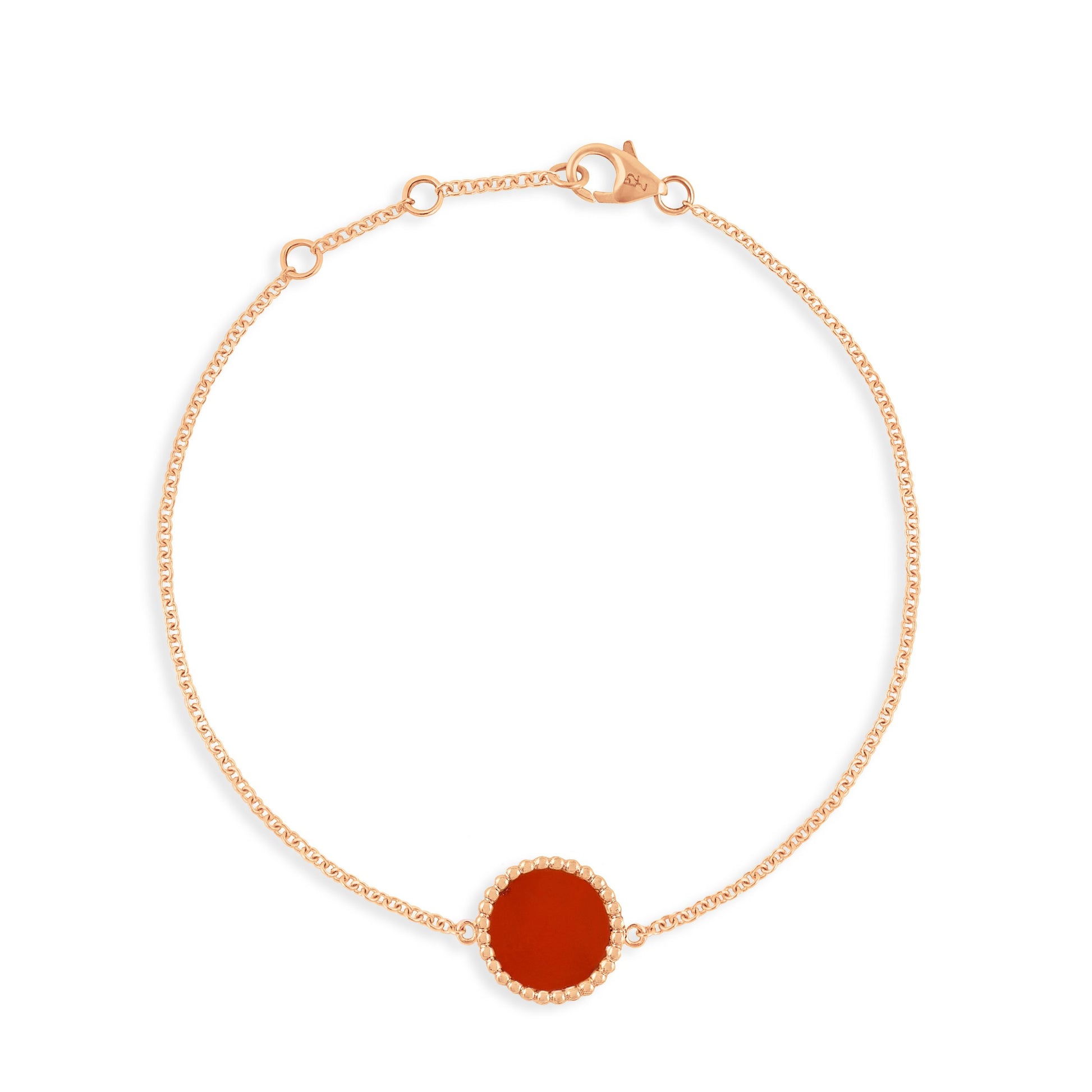 Bracelet Nuances cornaline - Or rose 18 carats