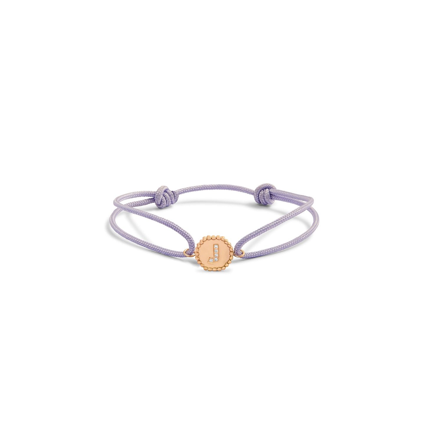 Bracelet cordon Alphabet perles d'or