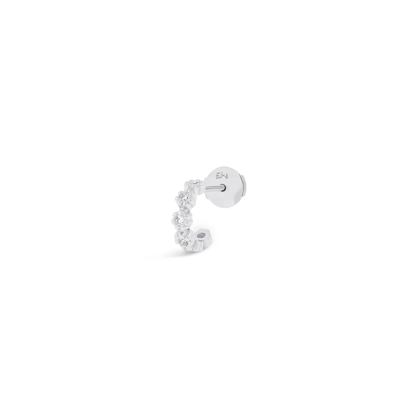 Créole Mini Marguerite - Or 18 carats et diamants