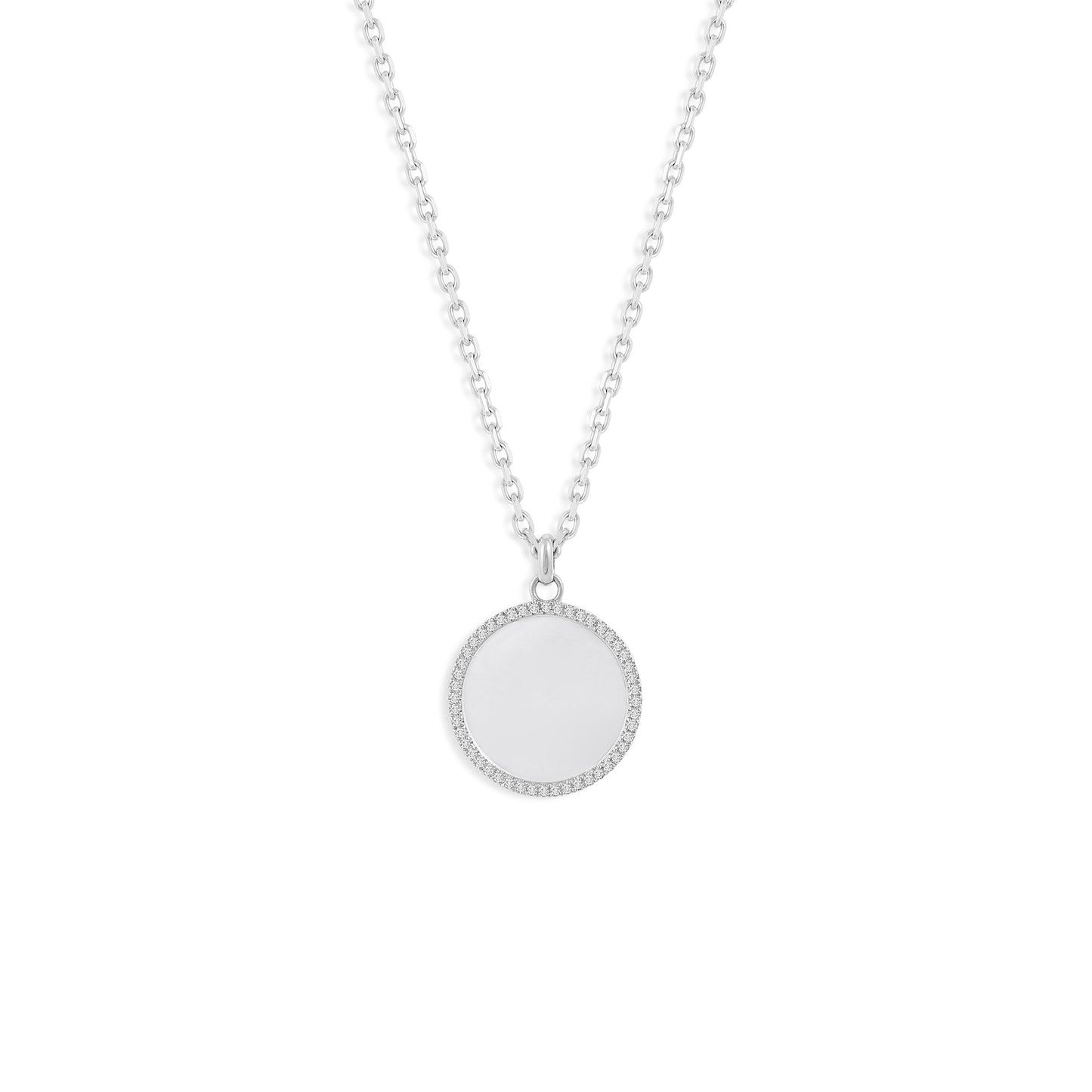 Médaille Ligne Diamants - Or 18 carats et diamants
