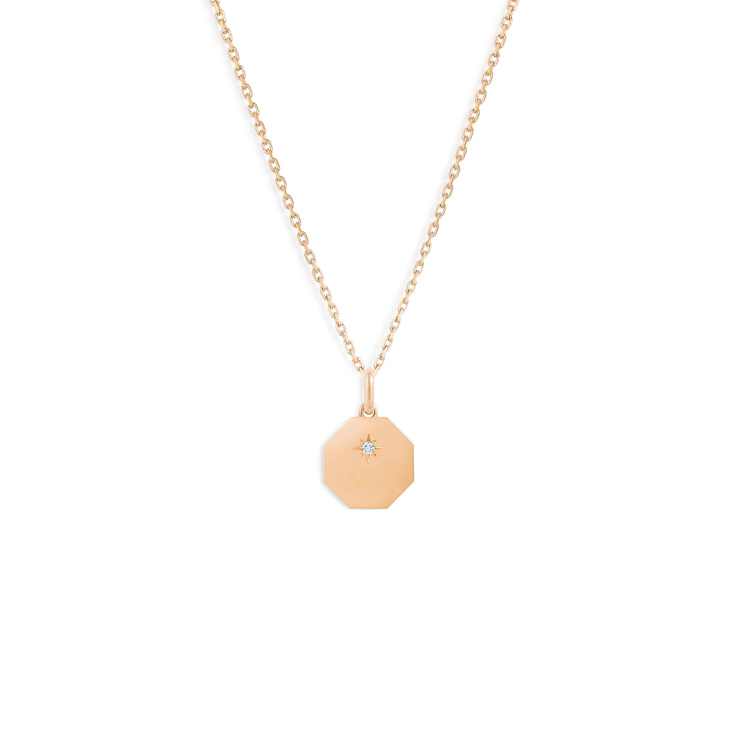 Médaille Mini Éternité - Or 18 carats et diamant