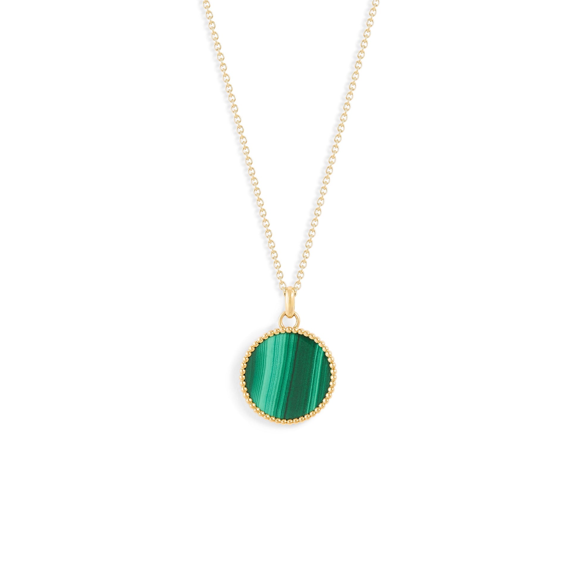 Médaille Nuances  malachite - Or jaune 18 carats