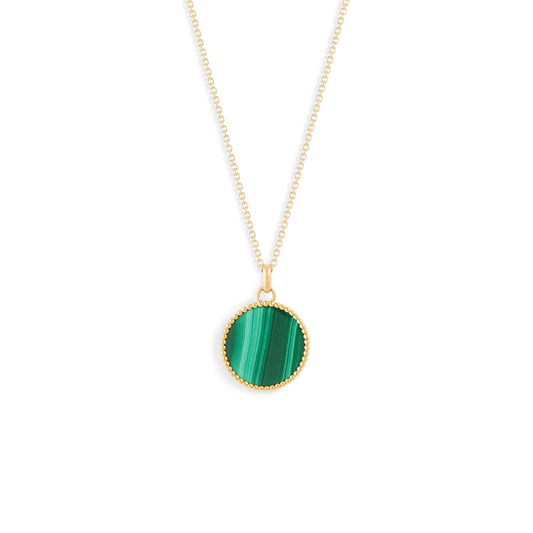 Médaille Nuances  malachite - Or jaune 18 carats