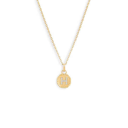 Médaille Alphabet perles d'or