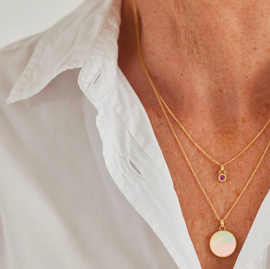 Pendentif Marguerite Améthyste