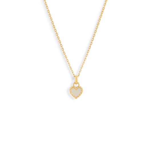 Pendentif Nuances coeur nacre - Or jaune 18 carats
