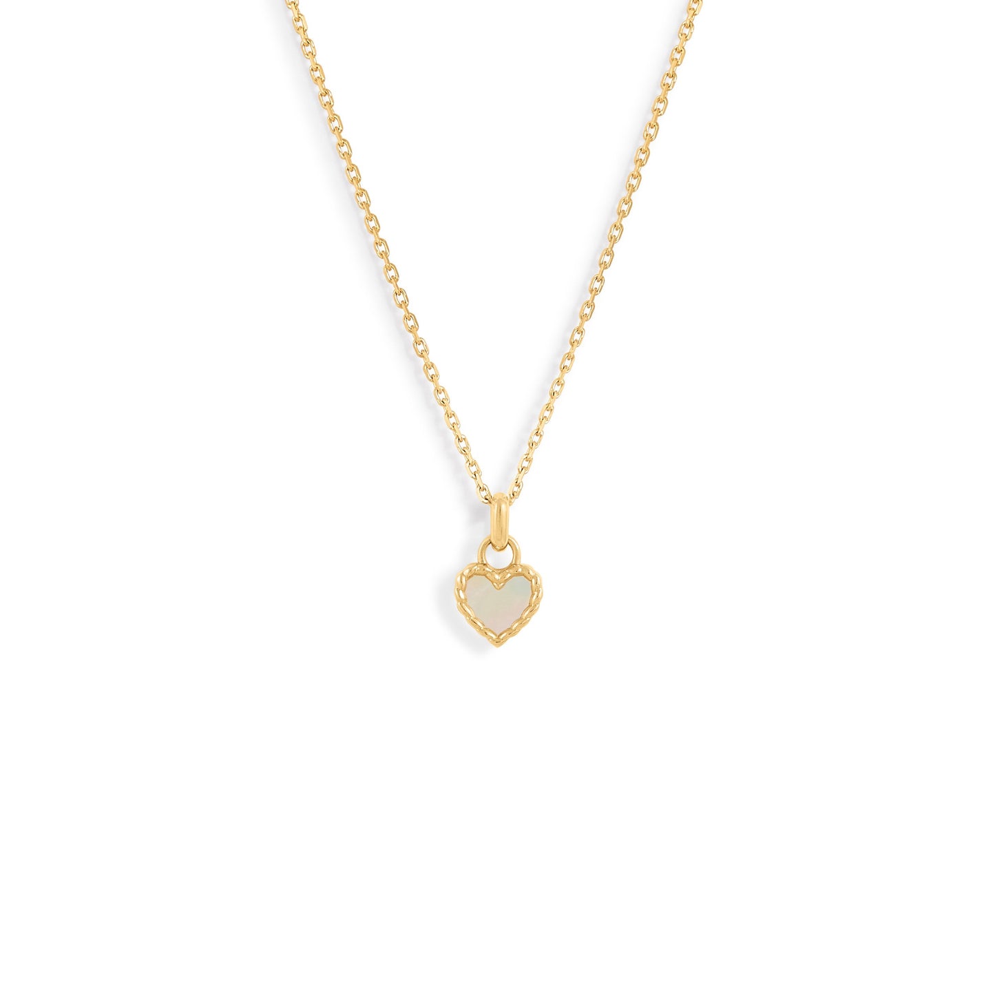 Pendentif Nuances coeur nacre - Or jaune 18 carats