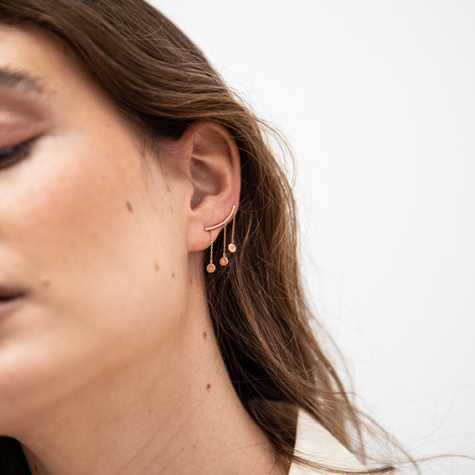 Boucle d'oreille Éternité Valse - Or 18 carats