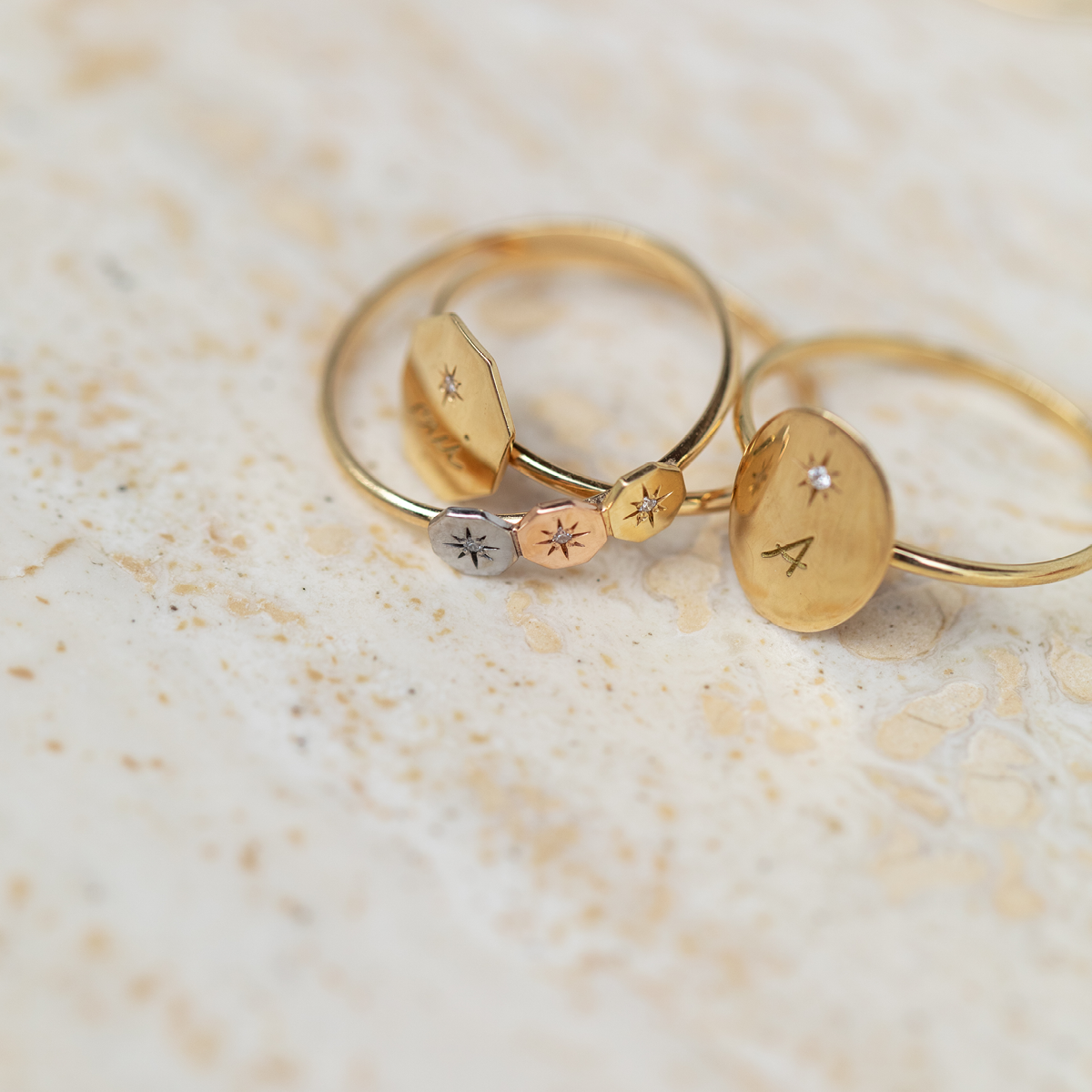 Bague Éternité Trio - Or 18 carats