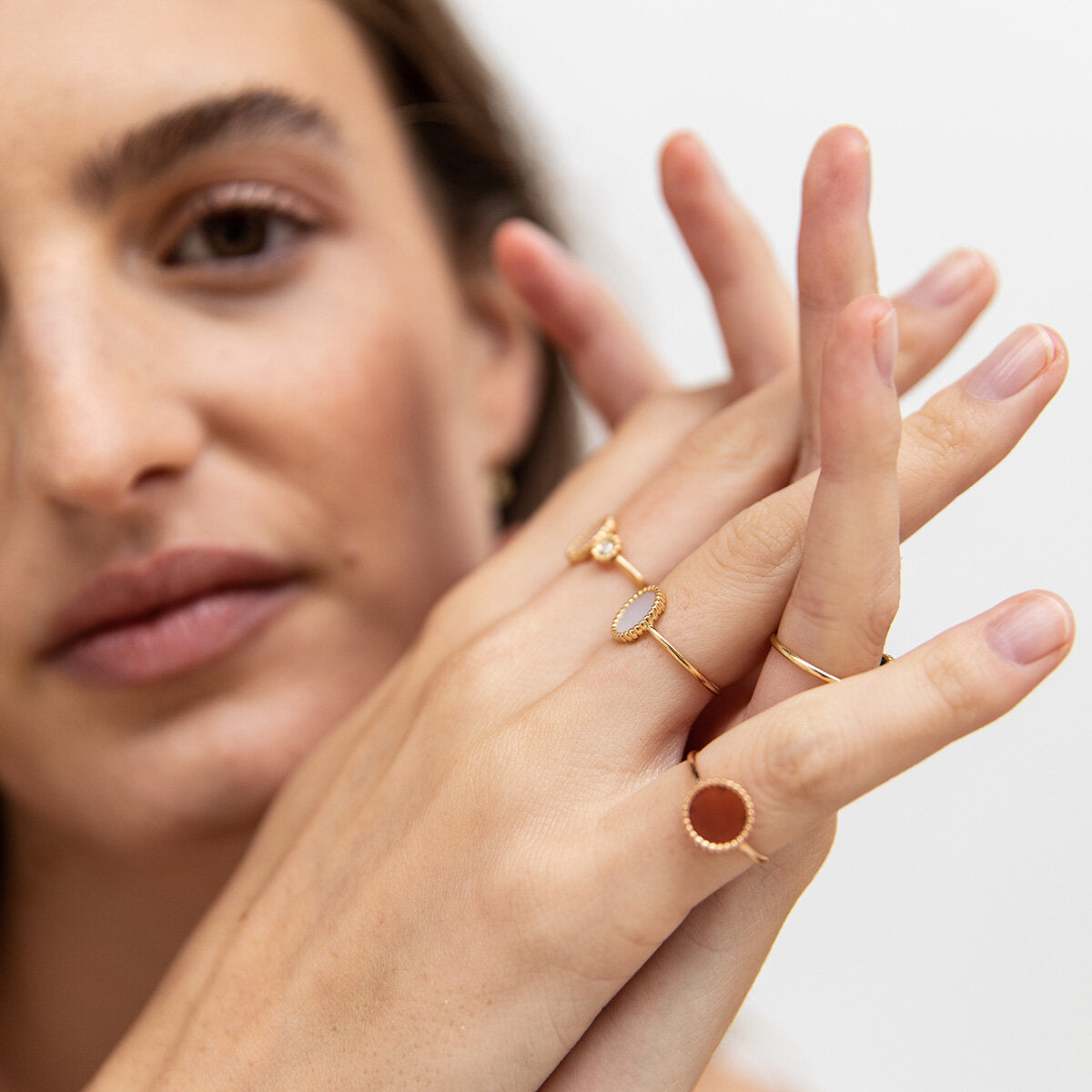 Bague Nuances cornaline - Or rose 18 carats