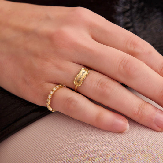 Bague gourmette - Or 18 carats