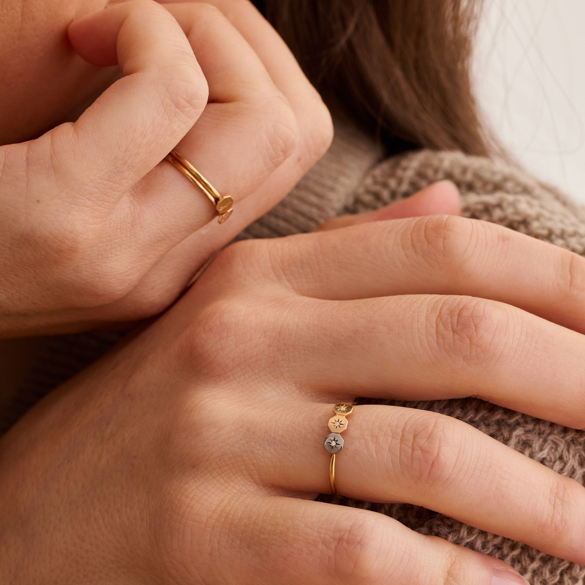 Bague Éternité Trio - Or 18 carats