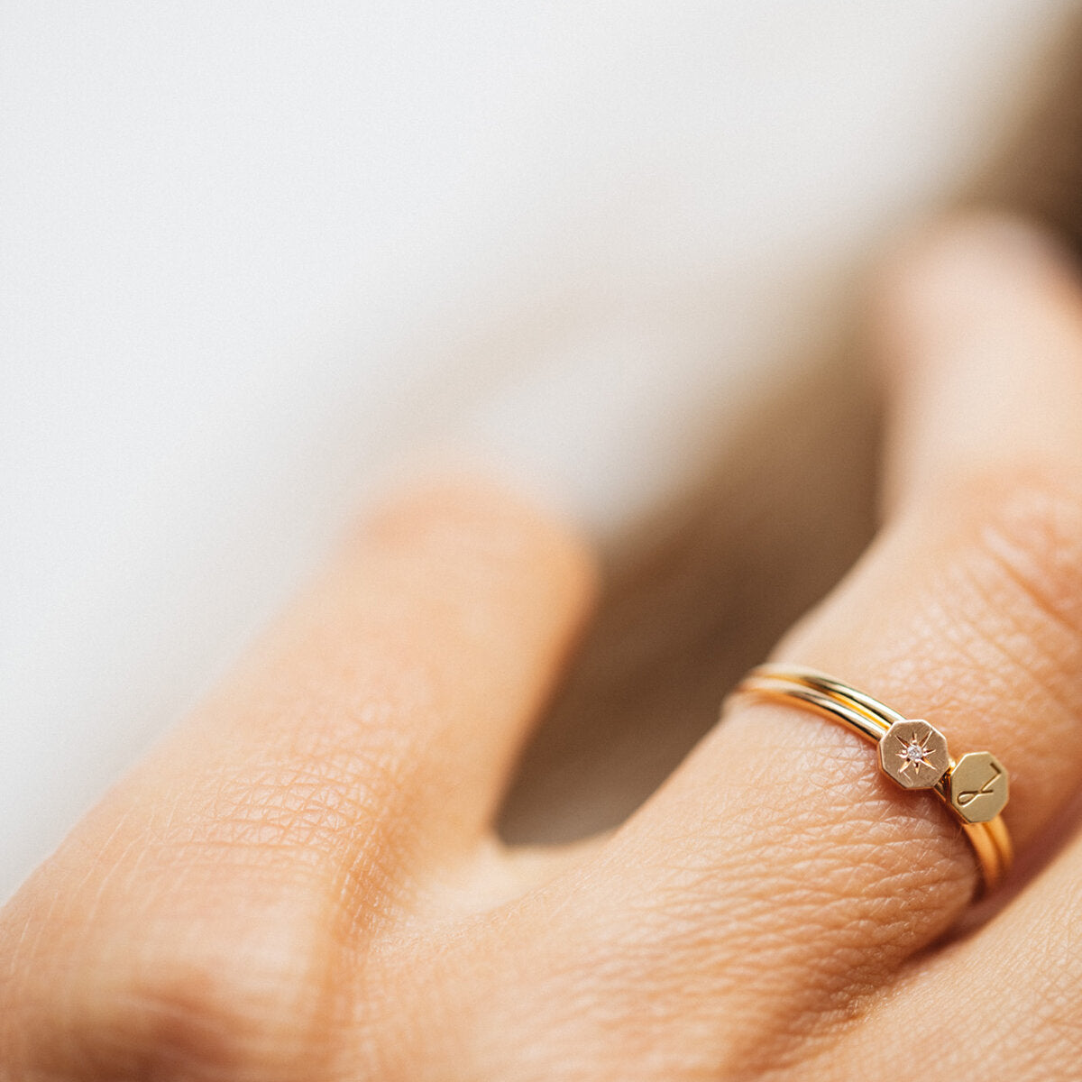 Bague Initiale - Or jaune