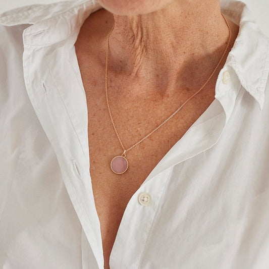 Médaille Nuances opale rose - Or rose 18 carats