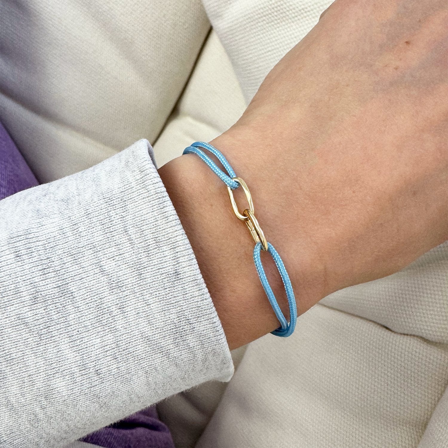 Bracelet cordon Maillons - Or 18 carats