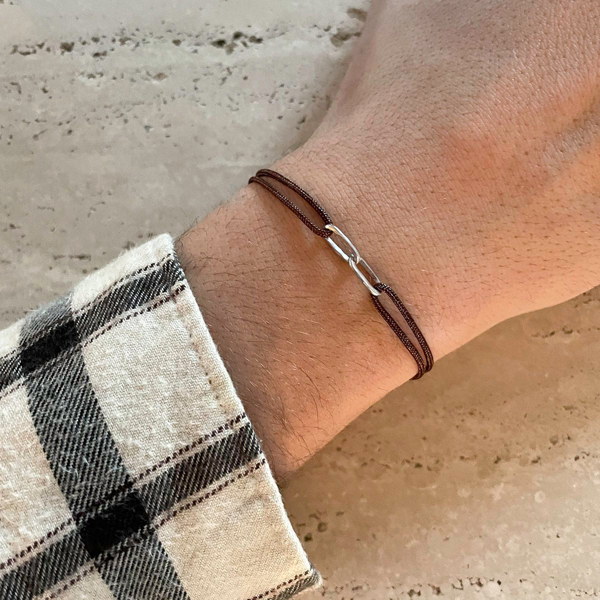 Bracelet cordon Maillons - Or 18 carats