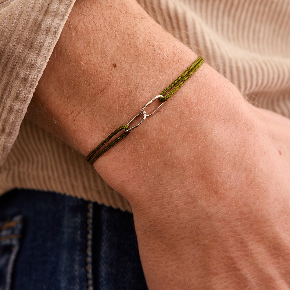 Bracelet cordon Maillons - Or 18 carats