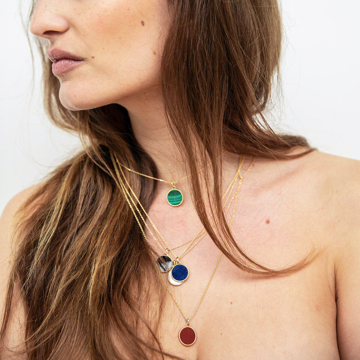 Médaille Nuances Lapis lazuli - Or jaune 18 carats