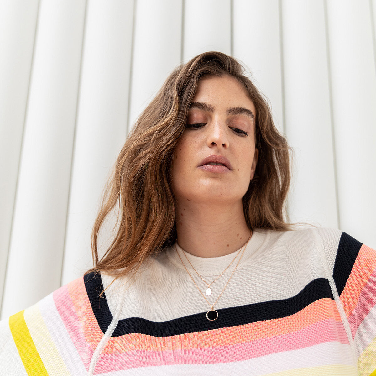 Médaille Nuances Onyx - Or rose 18 carats