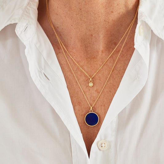 Médaille Nuances Lapis lazuli - Or jaune 18 carats