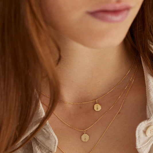 Médaille Mini Fortuna Scarabée - Or 18 carats et diamant