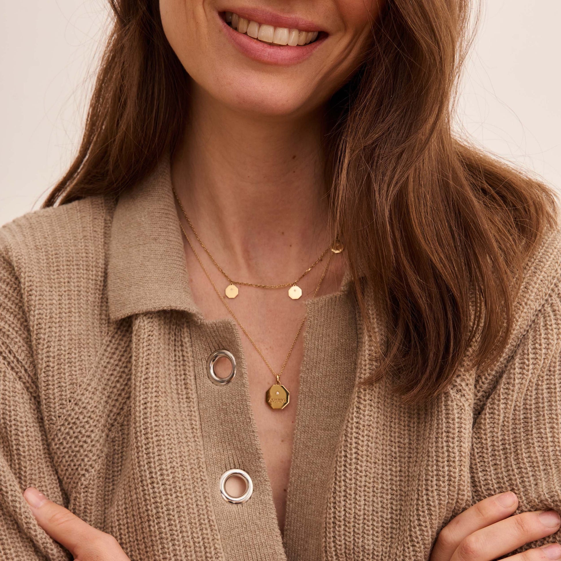 Médaille Amore - Or 18 carats et diamant