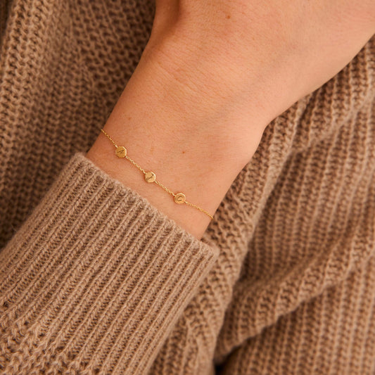 Bracelet Initiale - Or 18 carats