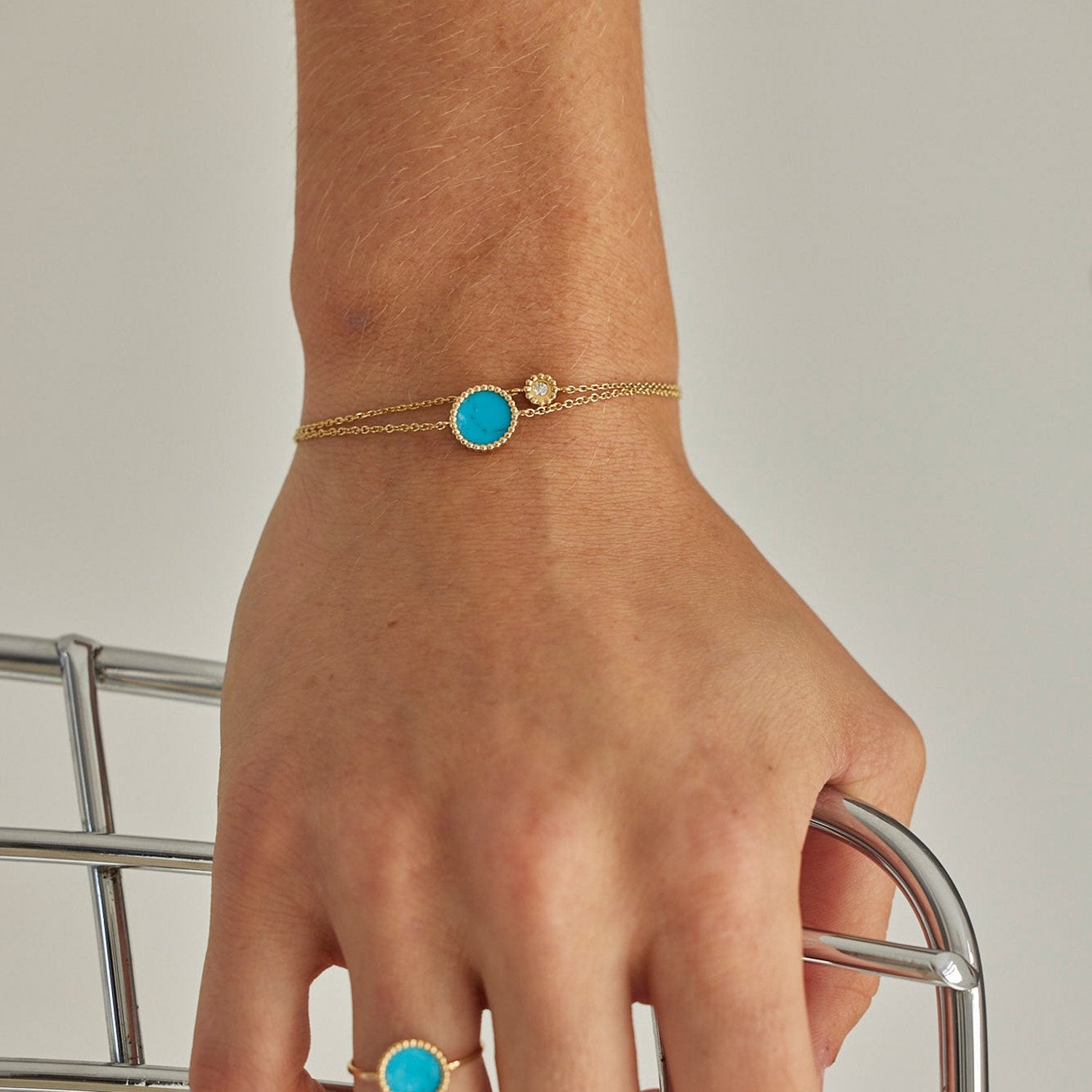 Bracelet Marguerite diamant - Or 18 carats