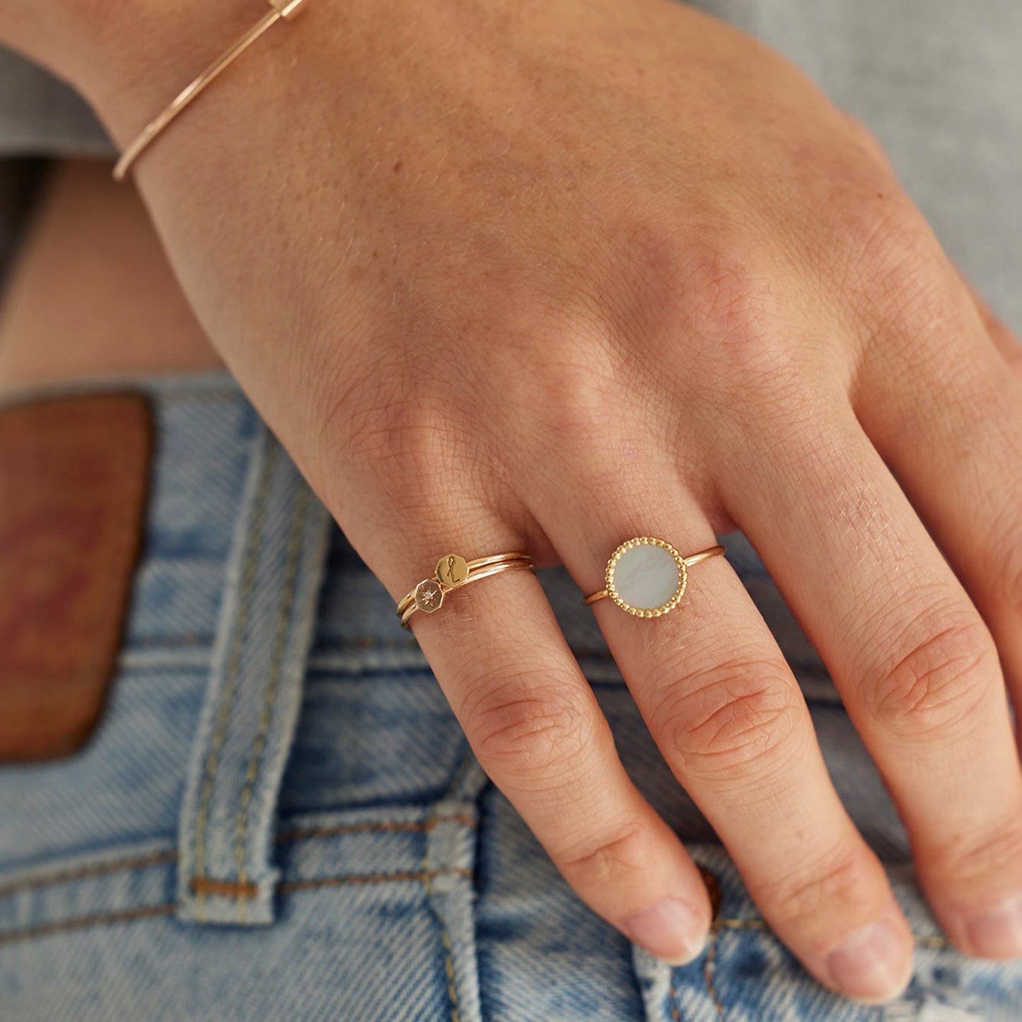Bague Initiale - Or jaune