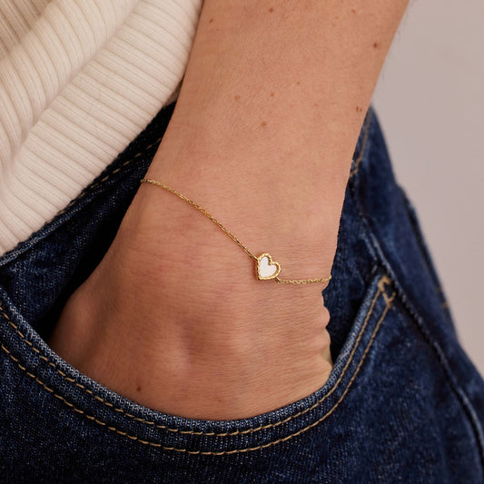 Bracelet Nuances Coeur nacre