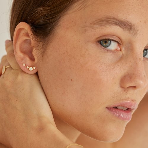 Boucles d'oreilles femme en or 18 carats