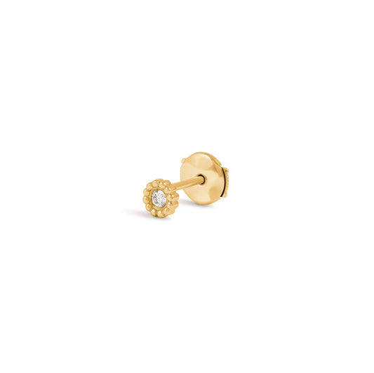 Puce d'oreille Marguerite - Or 18 carats et diamant