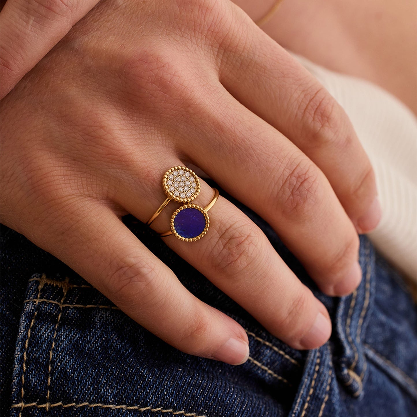 Bague Nuances Lapis lazuli - Or jaune 18 carats