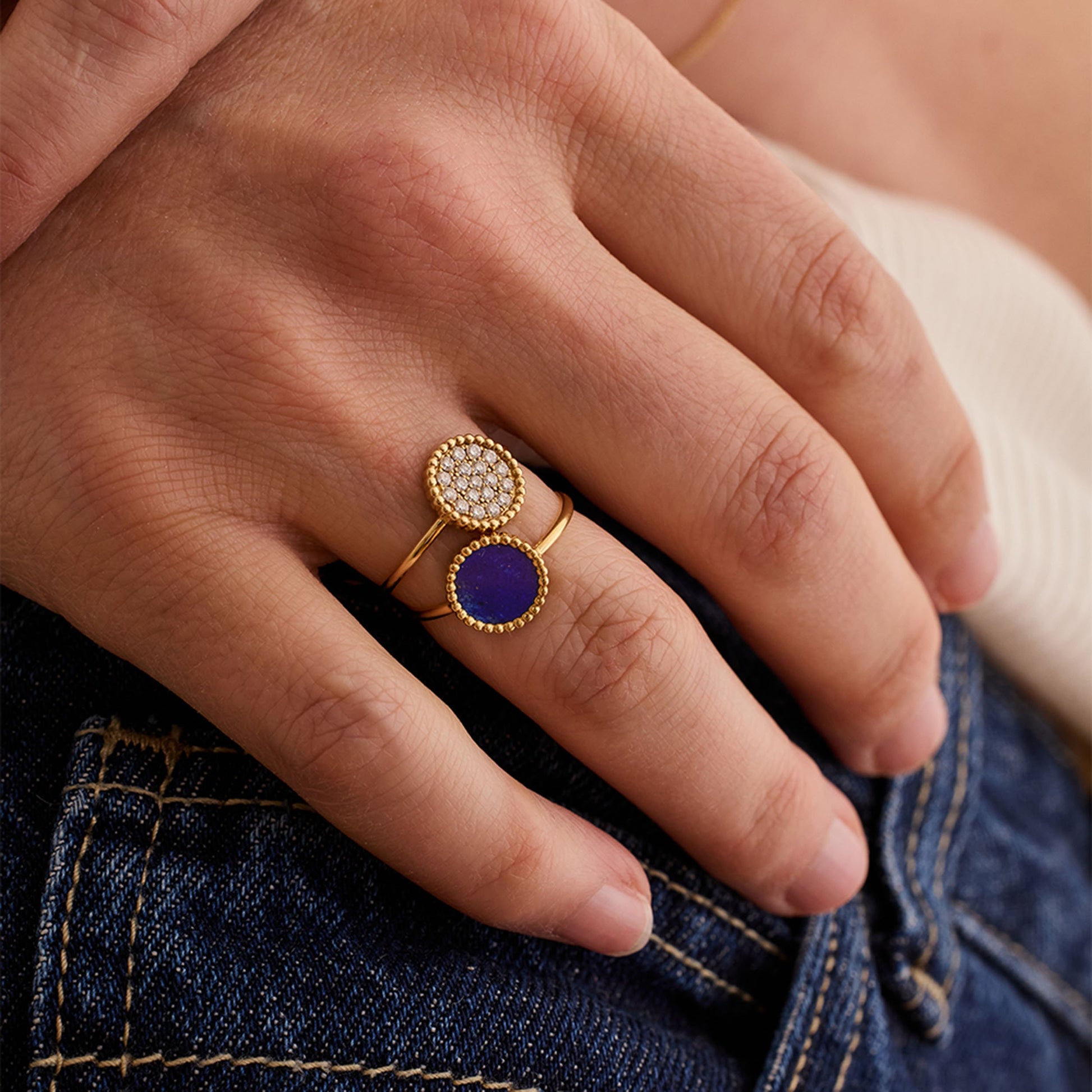 Bague Nuances Lapis lazuli - Or jaune 18 carats