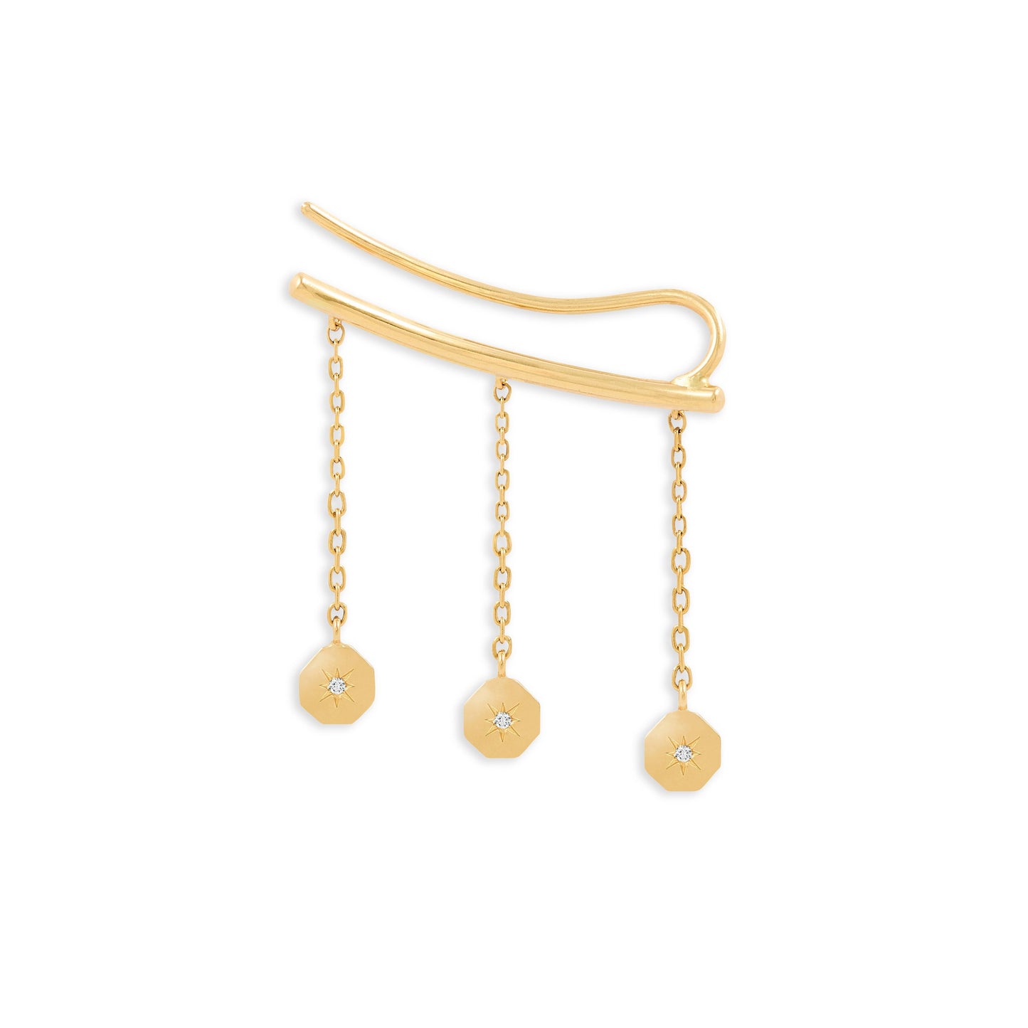 Boucle d'oreille Éternité Valse - Or 18 carats