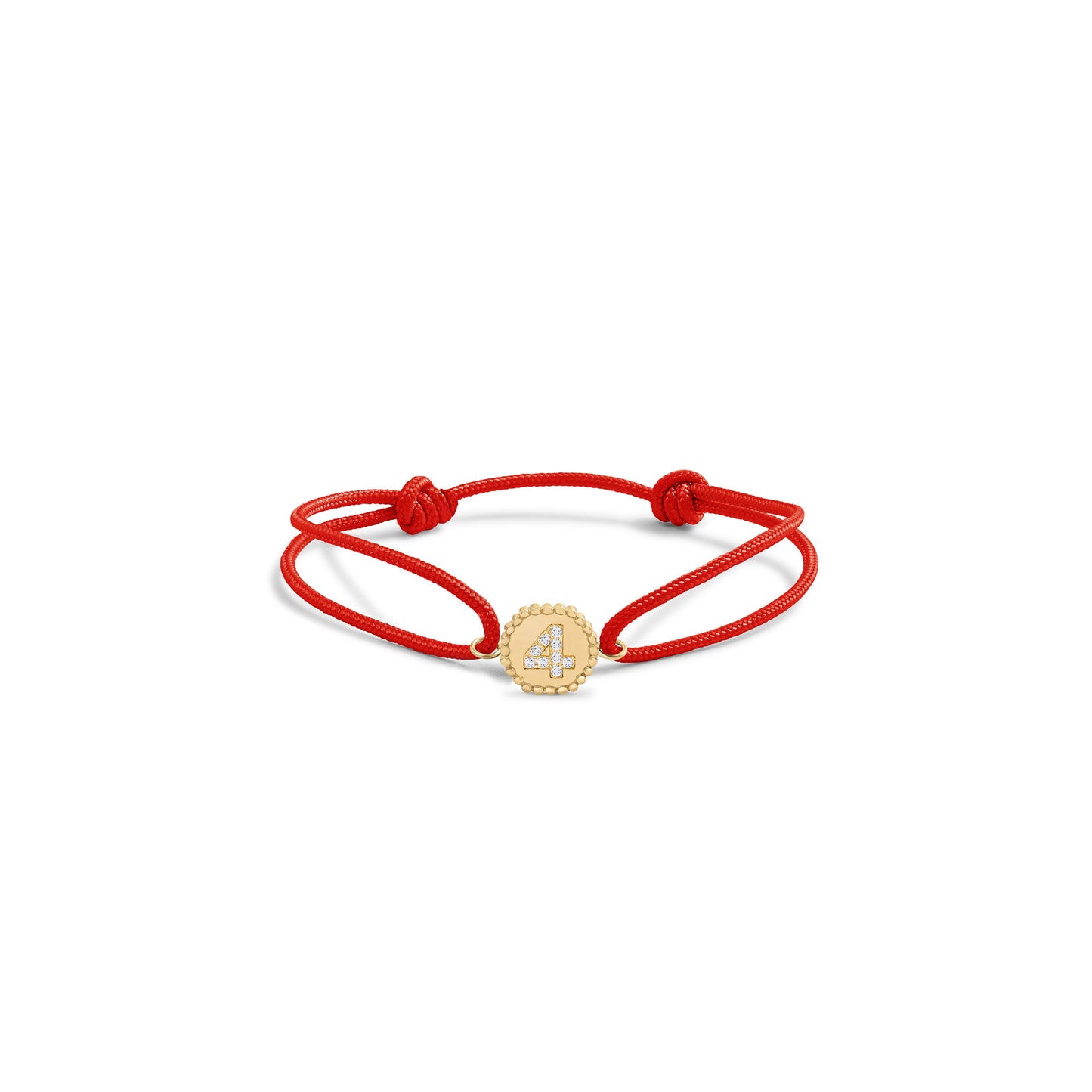 Bracelet cordon Numérologie perles d'or