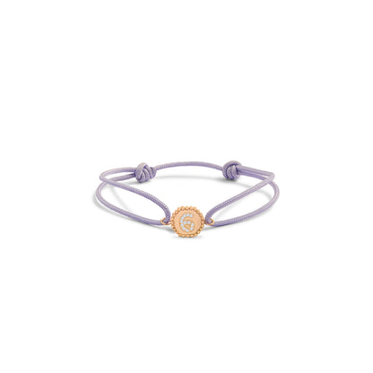 Bracelet cordon Numérologie perles d'or