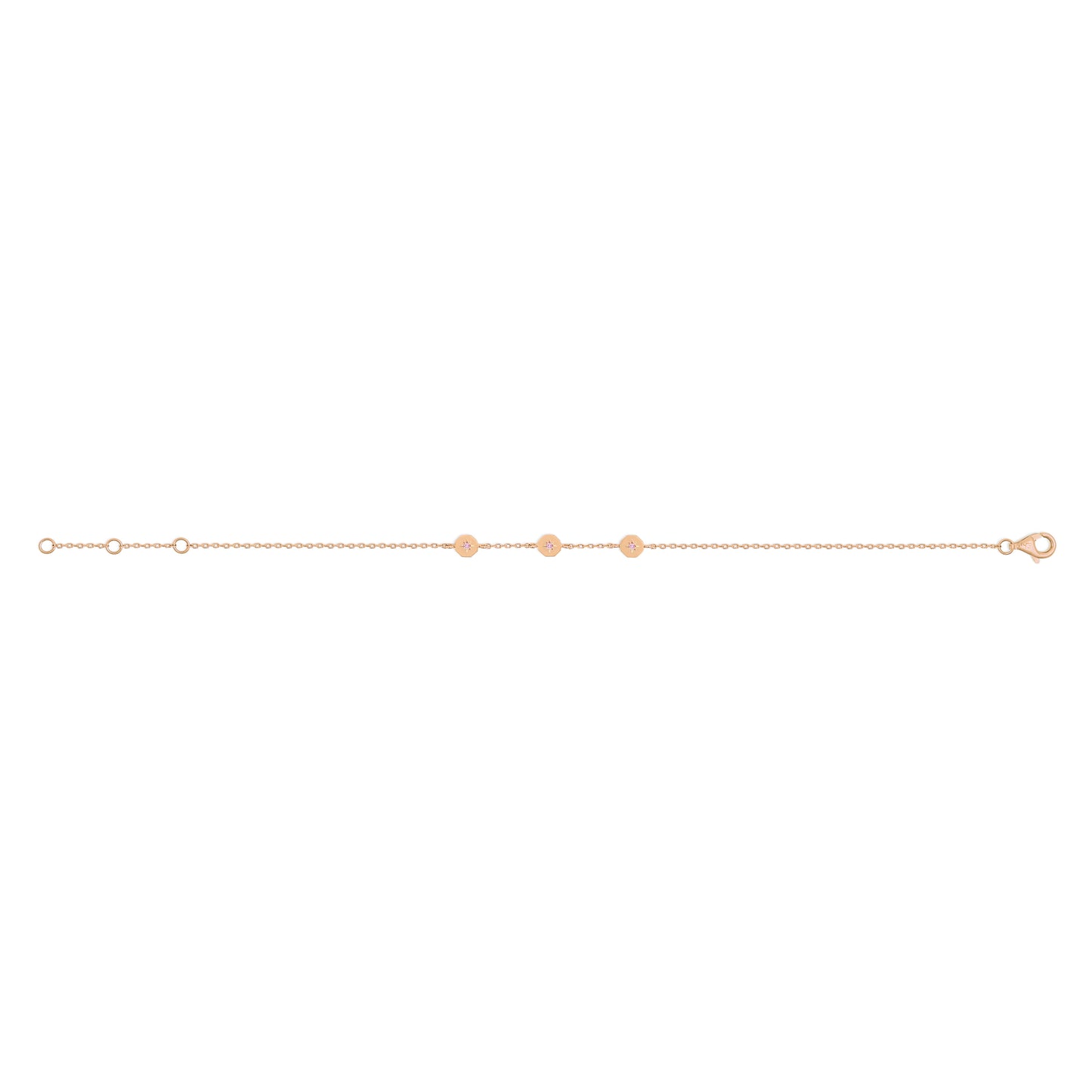 Bracelet Éternité Saphir rose