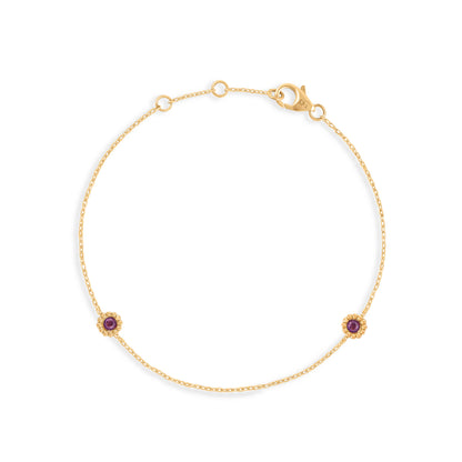 Bracelet Marguerite améthyste