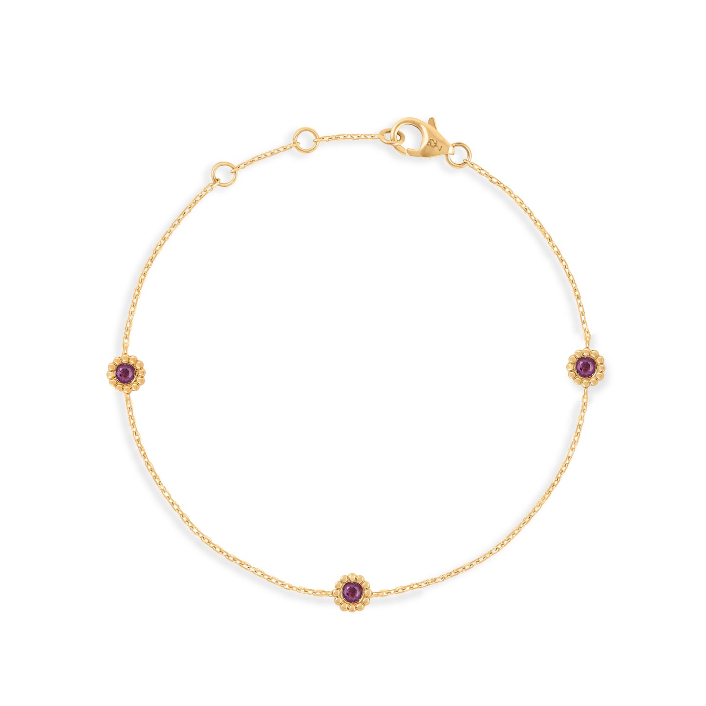 Bracelet Marguerite améthyste