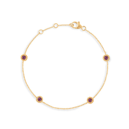 Bracelet Marguerite améthyste