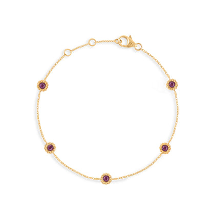 Bracelet Marguerite améthyste