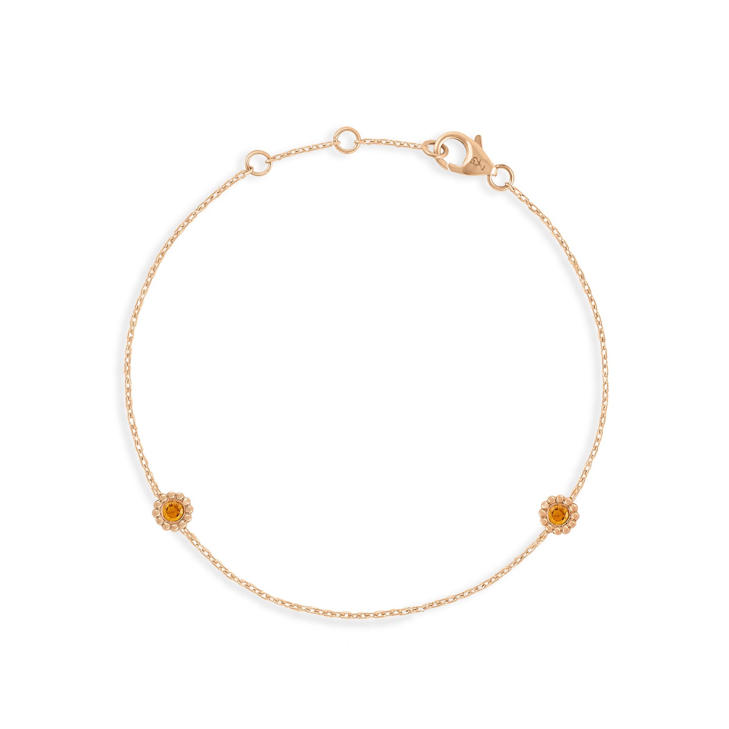 Bracelet Marguerite saphir orange